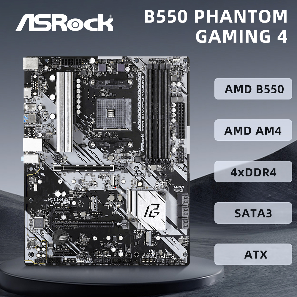 Pc Gaming Video - ASRock B550 PHANTOM GAMING 4 Motherboard