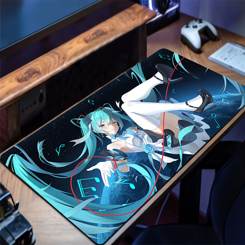 Anime Mouse Pad Gamer Keyboard - مراجعة Pc Gaming Hatsune Miku وسعره