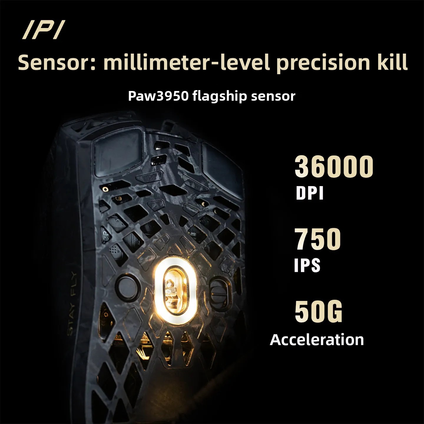 IPI STAY FLY Dual 8K PAW3950 M - مراجعة Wireless Gaming Mouse وسعره