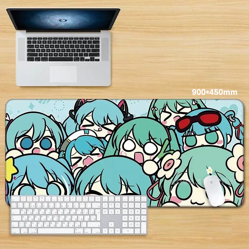 Anime Mouse Pad Gamer Keyboard - مراجعة Pc Gaming Hatsune Miku وسعره