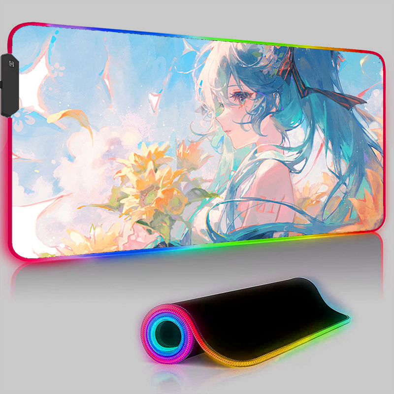 Kawaii Pink HD Mouse Pad RGB P - مراجعة Pc Gaming Hatsune Miku وسعره