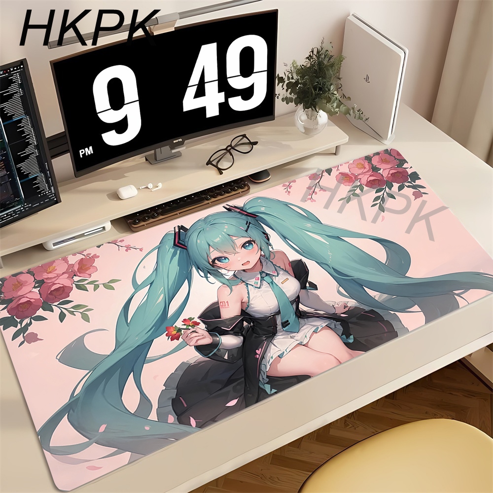 Large Gaming Kawaii Girl Mouse - مراجعة Pc Gaming Hatsune Miku وسعره
