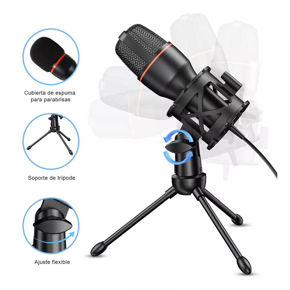 Condenser Microphone USB Wired - مراجعة Pc Gaming Video وسعره