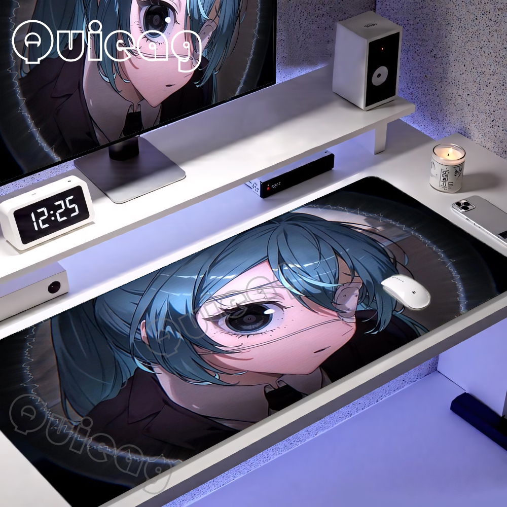 Blue Kawaii Desk Mat Large Ext - مراجعة Pc Gaming Hatsune Miku وسعره