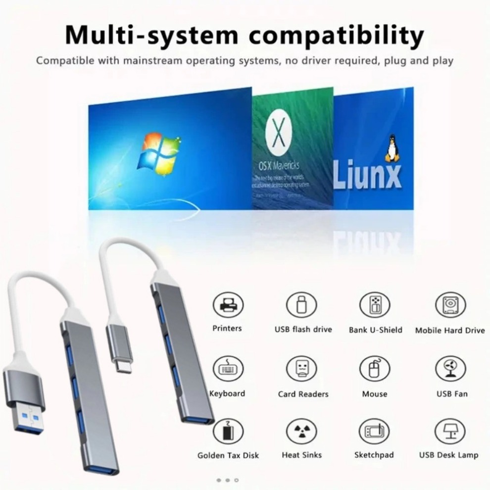 USB 3.0 Hub 4 in 1 USB Hub Hig - مراجعة Usb Hub Gaming وسعره
