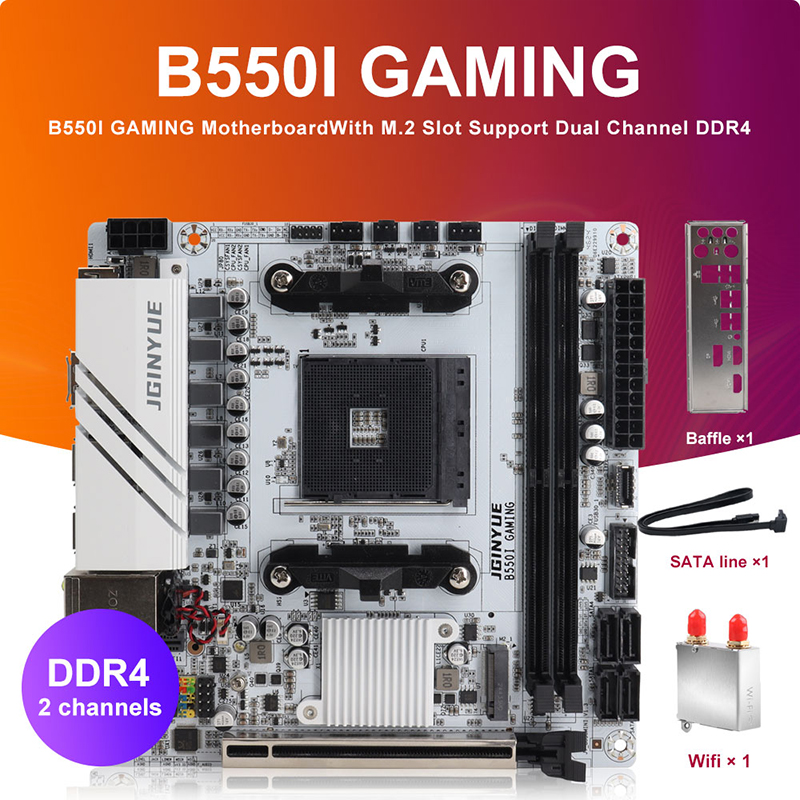 JINGYUE B550I GAMING Motherboa - مراجعة Pc Gaming Video وسعره